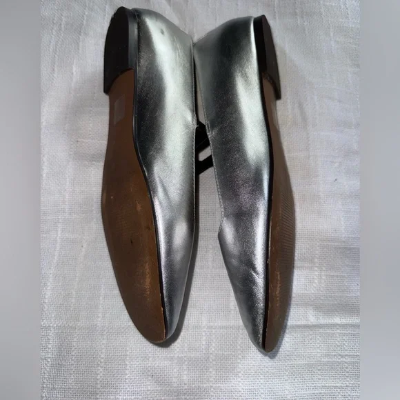 GUC Madewell Silver Women's Greta Ballet Flats / Mary Janes sz 8.5/9 - Picture 7 of 13